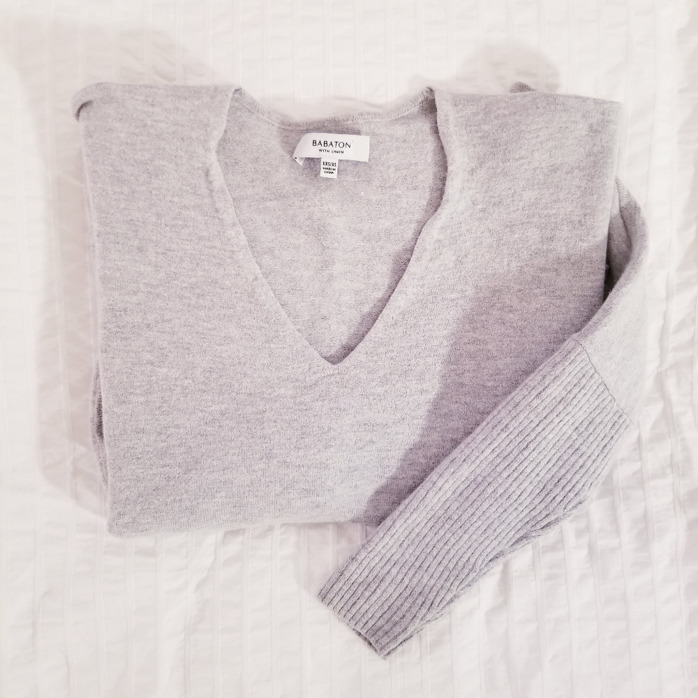 Aritzia Babaton | Baylor Sweater Grey Pockets